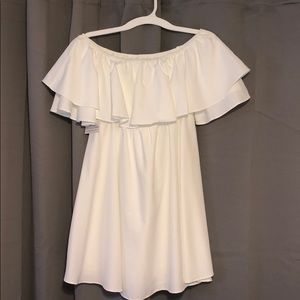 Southern charm white off the shoulder dress